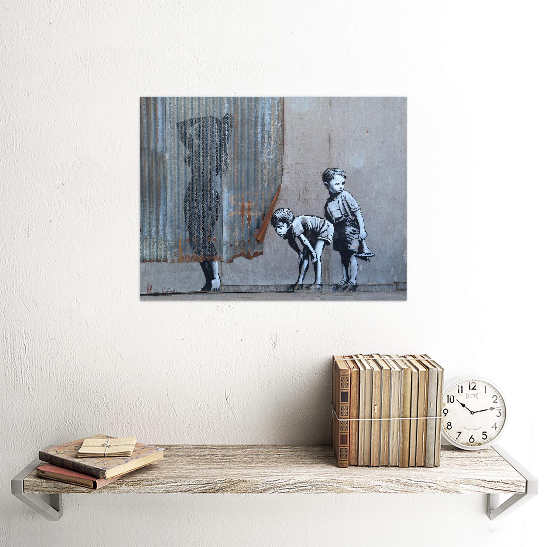 Amazon.com: Wee Blue Coo Banksy Dismaland Shower Graffiti Street